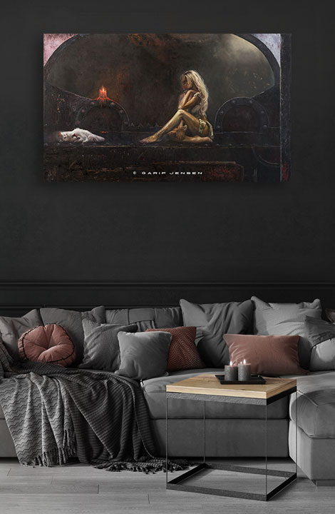 Amina - inspirationsbild om inredning av målekonst från Black & Design.