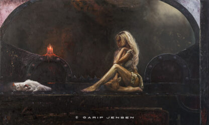 "Amina" - oljemålning av Garip Jensen