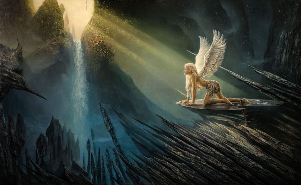 Free Your Angel är en oljemålning skapad av Garip Jensen och handlar om att låta de nära och kära vara dem de är. Motivet är en fångad ängel på en kall karg plats med utsikt mot ett tänkt paradis.