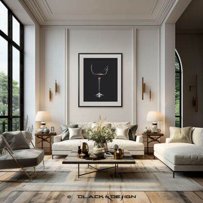 Ravaging Echoes of Wine - fine art print av högsta kvalité i ljus interiör.